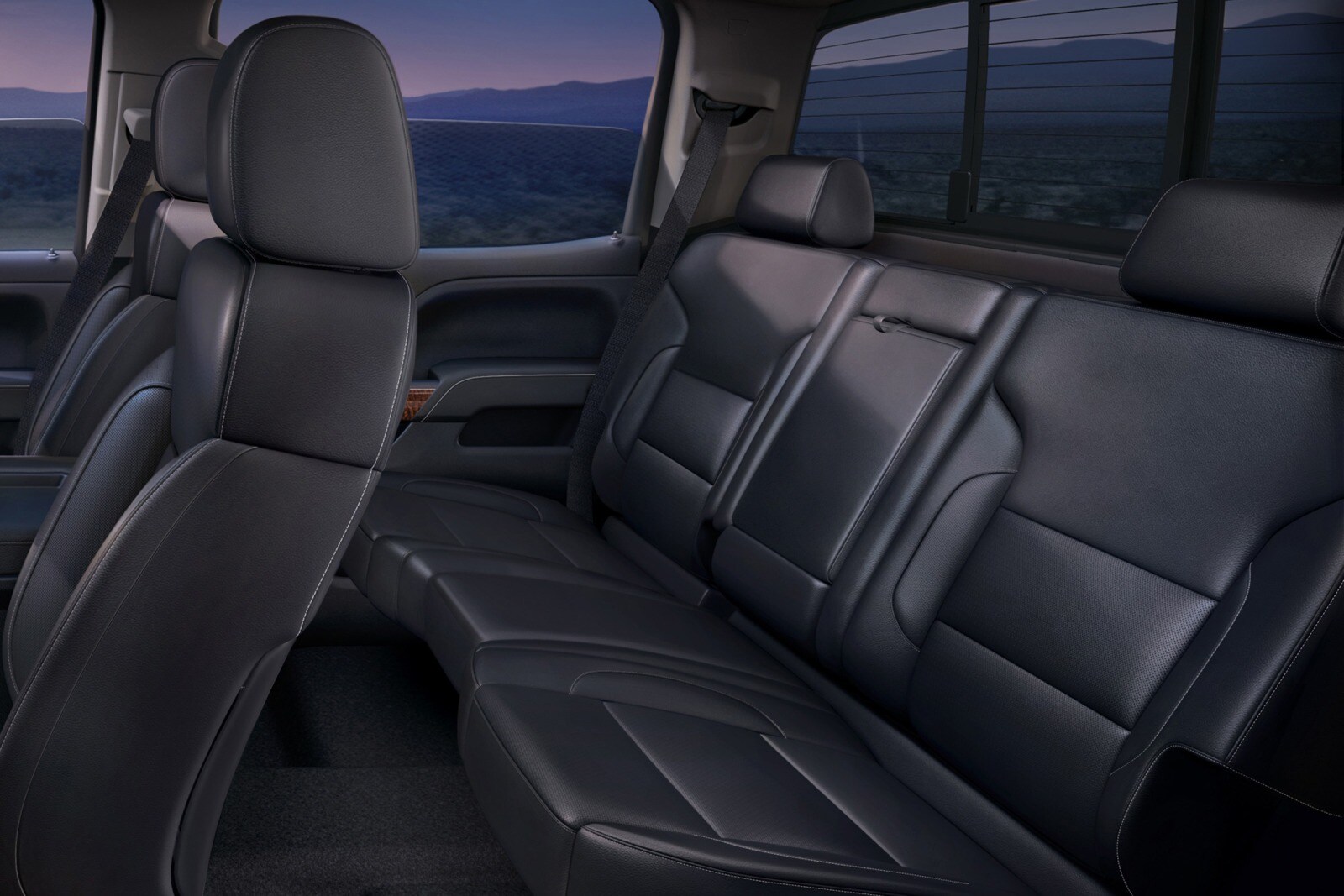 2016 GMC Sierra 1500 SLT Crew Cab Pickup Rear Interior