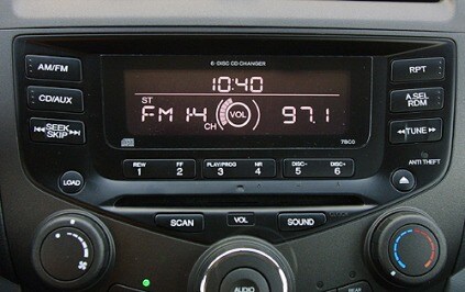 2004 Honda Accord Sedan Audio Controls Shown