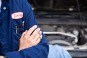 Body Shop Worker with Greasy Hands Body Shop Worker with Greasy Hands