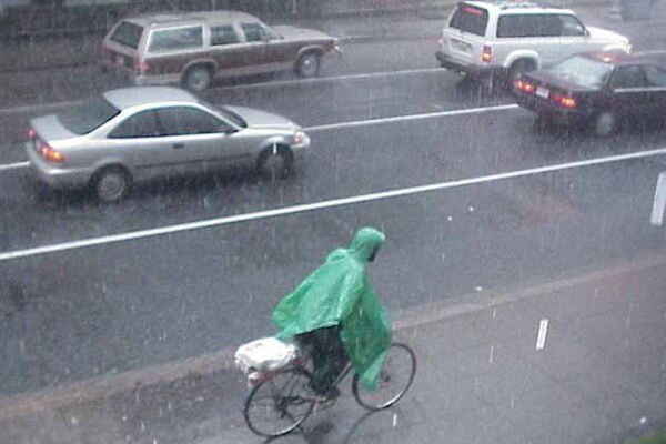 Cycling in the Rain Picture