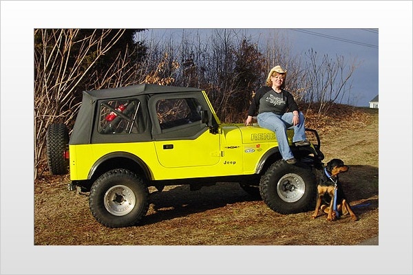 Lisa Davis and her Jeep