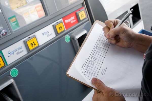 Filling Out Fuel Economy Sheet Picture