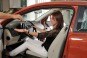 Woman Selling Car on Test-Drive Woman Selling Car on Test-Drive