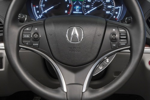 2016 Acura MDX SH-AWD w/Technology, Entertainment and AcuraWatch Plus Packages 4dr SUV Steering Wheel Detail