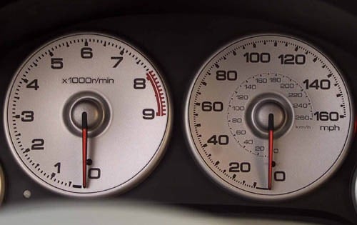 2004 Acura RSX Type-S Speedometer and Tach Detail