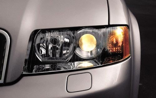 2002 Audi A4 Headlight Detail Shown