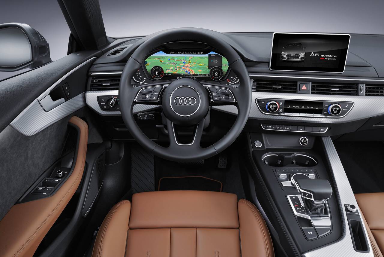 2018 Audi A5 Pricing For Edmunds 2018 Audi A5 Prestige Quattro 4dr Hatchback Steering Wheel Detail Shown
