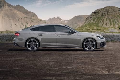 2020 Audi A5 Prestige 45 TFSI quattro 4dr Hatchback Profile. European Model Shown.