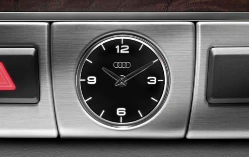 2011 Audi A8 4.2 quattro Analog Clock Detail