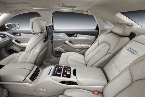 2016 Audi A8 L W12 quattro Sedan Rear Interior