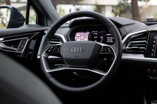 2025 Audi Q4 e-tron Prestige 4dr SUV Steering Wheel Detail
