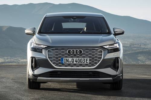 2025 Audi Q4 Sportback e-tron Prestige 4dr SUV Exterior. European Model Shown.