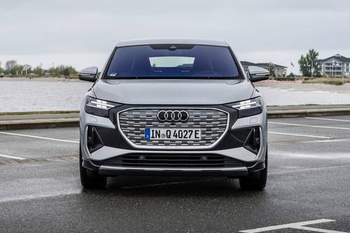 2025 Audi Q4 Sportback e-tron Prestige 4dr SUV Exterior. European Model Shown.