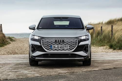 2025 Audi Q4 Sportback e-tron Prestige 4dr SUV Exterior. European Model Shown.