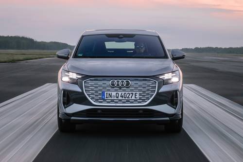 2025 Audi Q4 Sportback e-tron Prestige 4dr SUV Exterior. European Model Shown.