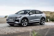 2025 Audi Q4 Sportback e-tron Prestige 4dr SUV Exterior. European Model Shown.