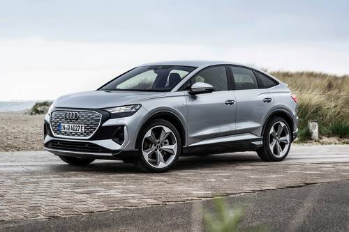 2025 Audi Q4 Sportback e-tron Prestige 4dr SUV Exterior. European Model Shown.