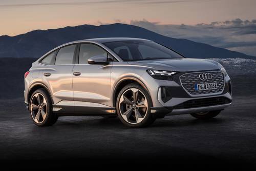 2025 Audi Q4 Sportback e-tron Prestige 4dr SUV Exterior. European Model Shown.