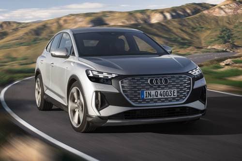 2025 Audi Q4 Sportback e-tron Prestige 4dr SUV Exterior. European Model Shown.