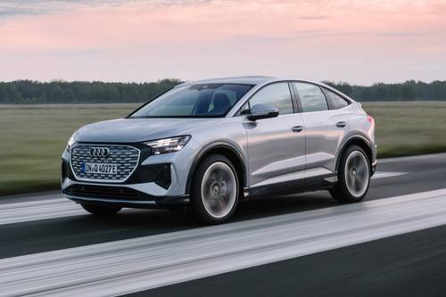 2025 Audi Q4 Sportback e-tron Prestige 4dr SUV Exterior. European Model Shown.