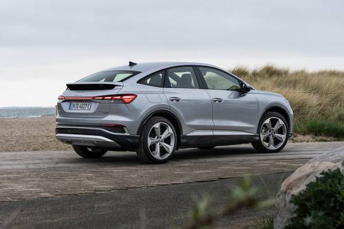 2025 Audi Q4 Sportback e-tron Prestige 4dr SUV Exterior. European Model Shown.