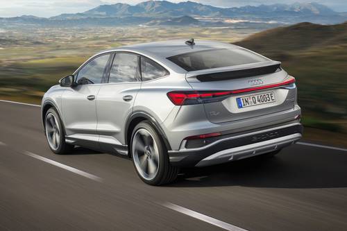 2025 Audi Q4 Sportback e-tron Prestige 4dr SUV Exterior. European Model Shown.