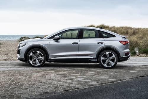 2025 Audi Q4 Sportback e-tron Prestige 4dr SUV Profile. European Model Shown.