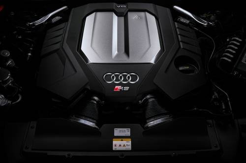 2025 Audi RS 7 performance Sedan 4.0L V8 Turbo Gas/Electric Engine Shown.