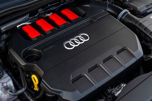 2025 Audi S3 Prestige Sedan 2.0L Turbo Engine Shown.