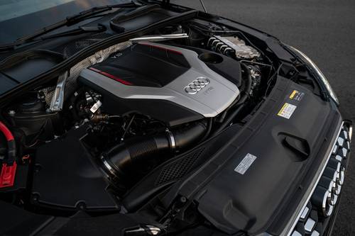 2025 Audi S5 Prestige 4dr Hatchback 3.0L V6 Turbo Engine Shown.
