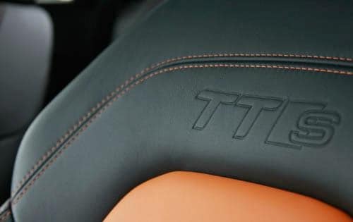 2011 Audi TTS quattro Front Seat Badging Detail