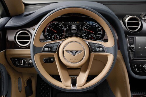 2017 Bentley Bentayga 4dr SUV Steering Wheel Detail