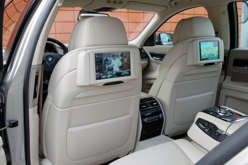 2012 BMW 7 Series 750Li Sedan Rear Entertainment Monitor Detail