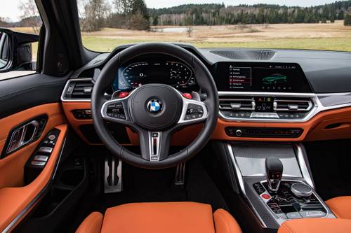 2021 BMW M3 Competition Sedan Steering Wheel Detail