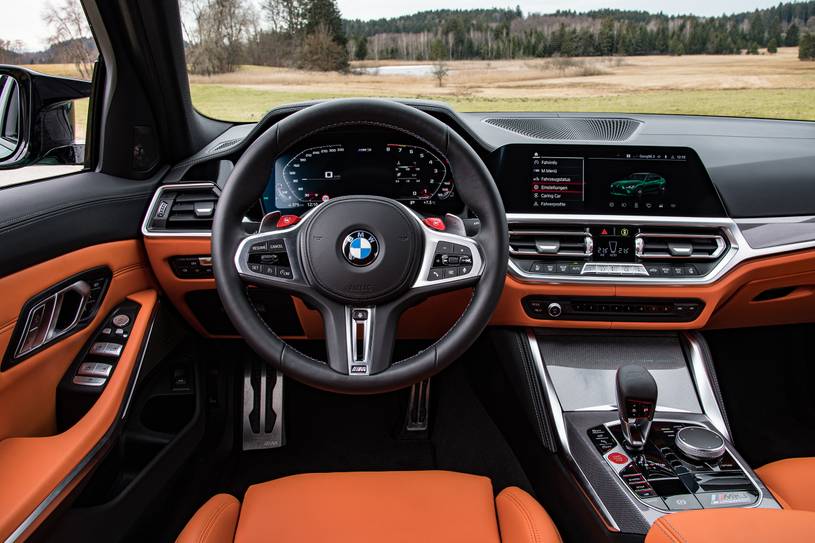 BMW M3 Competition Sedan Steering Wheel Detail