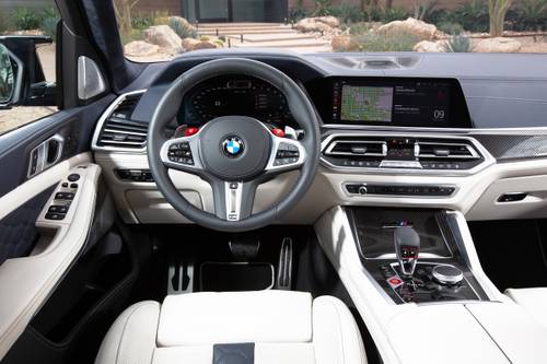 BMW X6 M 4dr SUV Steering Wheel Detail. Competition Package Shown.