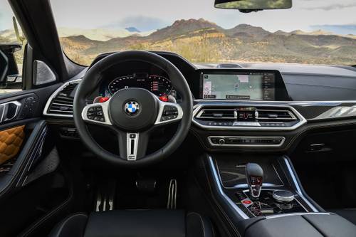 BMW X6 M 4dr SUV Steering Wheel Detail. Competition Package Shown.