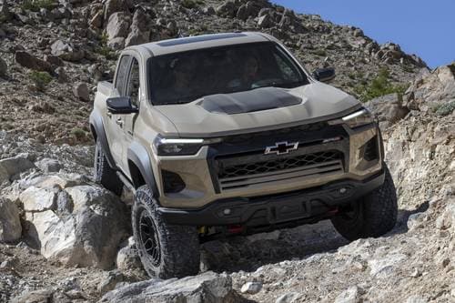 2026 Chevrolet Colorado ZR2 Crew Cab Pickup Lifestyle Exterior. Bison Edition Shown.