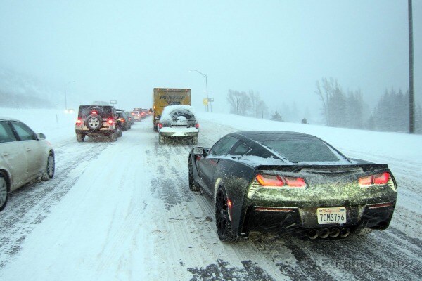 Driving In A Blizzard 2014 Chevrolet Corvette Stingray