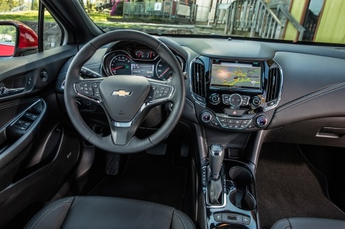 2016 Chevrolet Cruze Premier Sedan Steering Wheel Detail. RS Package Shown.