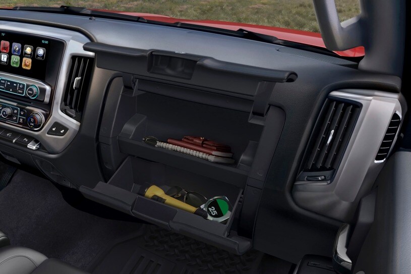 2014 Chevrolet Silverado 1500 LTZ Crew Cab Pickup Dash Storage Detail