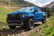 2025 Chevrolet Silverado 1500 ZR2 Crew Cab Pickup Exterior. Optional 6.2L Engine Shown.