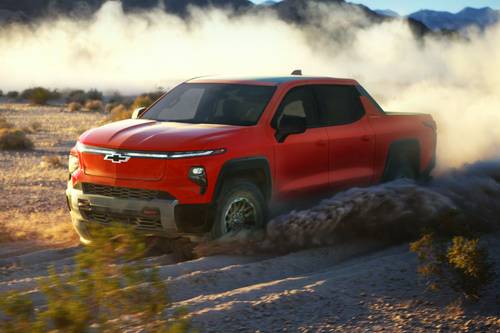 2026 Chevrolet Silverado EV Trail Boss Max Range Crew Cab Pickup Exterior Shown