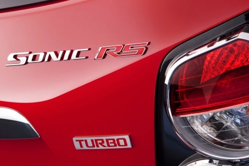 2016 Chevrolet Sonic RS 4dr Hatchback Rear Badge
