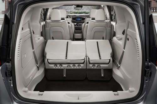 2017 Chrysler Pacifica Hybrid Platinum Passenger Minivan Rear Seats Down Shown
