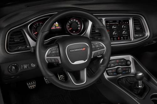 Dodge Challenger R/T Scat Pack Widebody Coupe Steering Wheel Detail