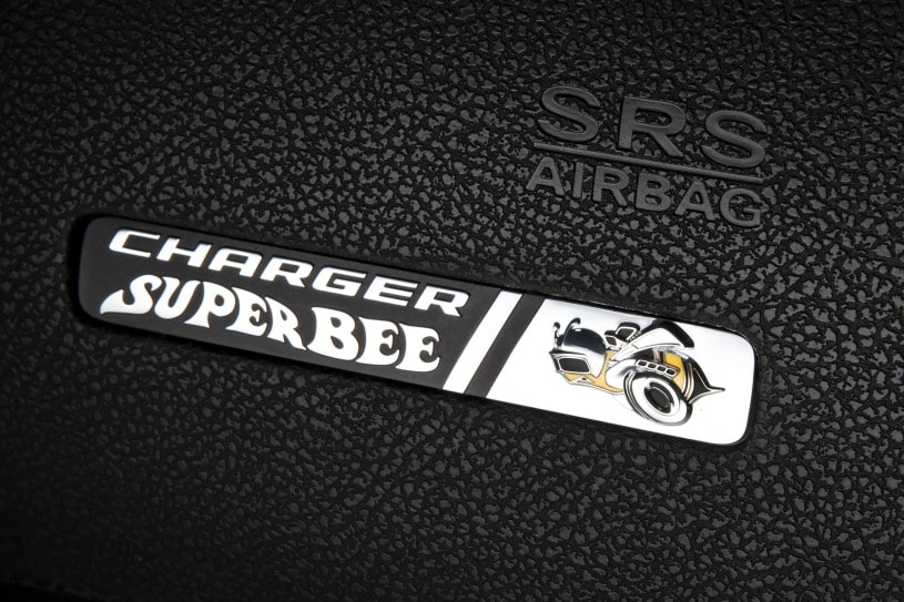 2012 Dodge Charger Sedan SRT8 Superbee Interior Badge Detail