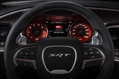 2017 Dodge Charger SRT Hellcat Sedan Steering Wheel Detail