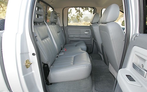 2005 Dodge Dakota 4dr Quad Cab Laramie Rear Interior