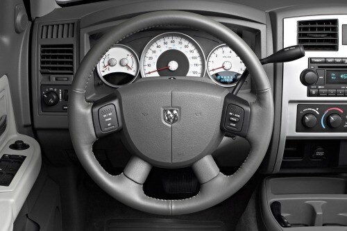 2007 Dodge Dakota Laramie Crew Cab Pickup Steering Wheel Detail